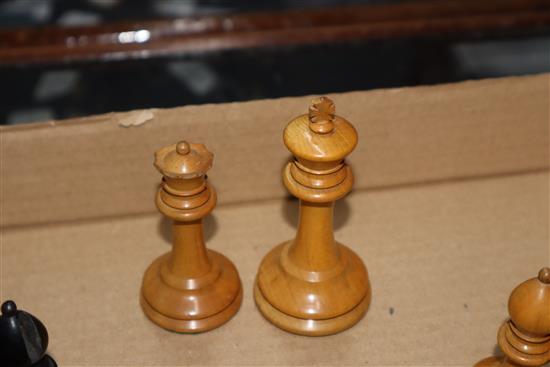 A Jacques Staunton chess set and vintage playing cards